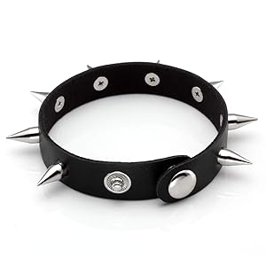 ONE TRICK PONY Slap bracelet ブラック Amazon.com: MILAKOO 2Pcs Punk Spiked Bracelet for Men Goth
